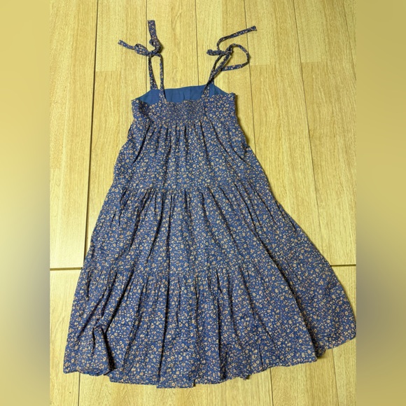 Madewell Petite Tie-Strap Tiered Midi Dress in Summer Vines - Picture 9 of 11